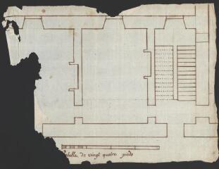 Plan de bâtiments de l'abbaye de Reigny [: palier]. [1706]