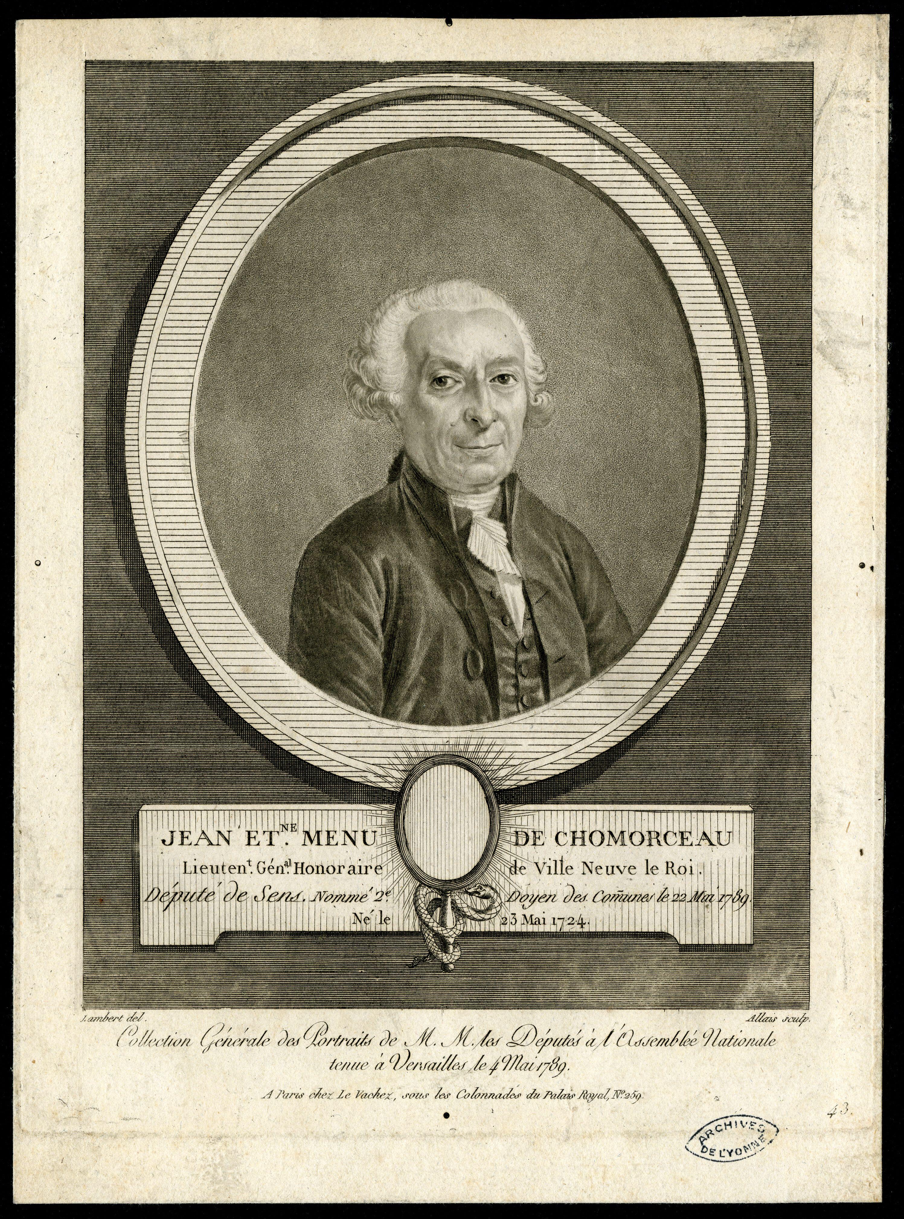 1 vue  - Jean Etienne de Menu de Chomorceau (ouvre la visionneuse)