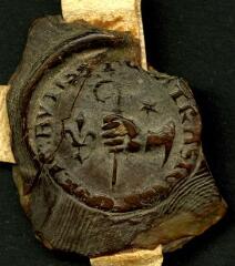 1 vue  - Contre-sceau de la cour de l\'officialité d\'Auxerre (quatrième empreinte) (ouvre la visionneuse)
