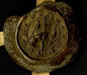 1 vue  - Contre-sceau de la cour de l\'officialité d\'Auxerre (troisième empreinte) (ouvre la visionneuse)