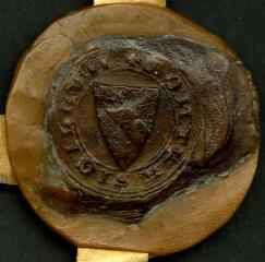 1 vue  - Contre-sceau de la cour du comté d\'Auxerre (première empreinte) (ouvre la visionneuse)