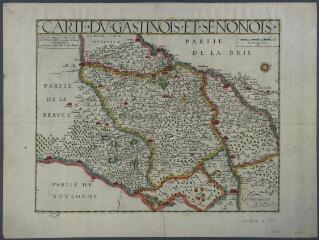 1 vue Carte du Gastinois et Sénonois. = Cette carte contient en outre le païs de Puissaye, et partie du duché d'Orléans / nouvellement corrigée par F. Da Pointe.