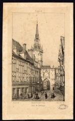 1 vue Auxerre : Tour de l'Horloge [d'après Lallemand] / Lechat del ; Victor Petit lith.