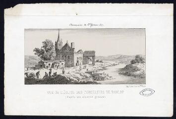 1 vue  - Vue de l\'église des Cordeliers de Tanlay : (d\'après une ancienne gravure). (ouvre la visionneuse)