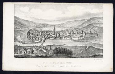 1 vue  - Vue de Pont sur Yonne d\'après une ancienne gravure de C. Chastillon / F. Sorrieu lith. (ouvre la visionneuse)