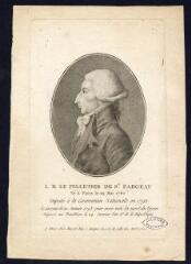 1 vue  - L. M. Lepelletier de St Fargeau : né à Paris en 1760, député de la Convention Nationale, assassiné le 20 Janvier 1793. (ouvre la visionneuse)