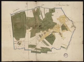 1 vue Plan de masse de la commune d'Étigny, section C. – [S.l.] : [s.n.], [1806].