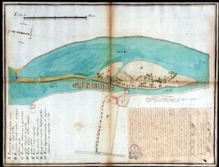ouvrir dans la visionneuse : 1 vue Plan des îles de Vincelottes annexé à un acte notarié