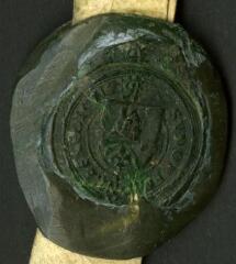 1 vue  - Contre-sceau de l\'abbé de Notre-Dame de Dilo (ouvre la visionneuse)
