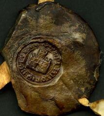 1 vue  - Contre-sceau de Miles VI de Noyers, seigneur de Noyers (ouvre la visionneuse)